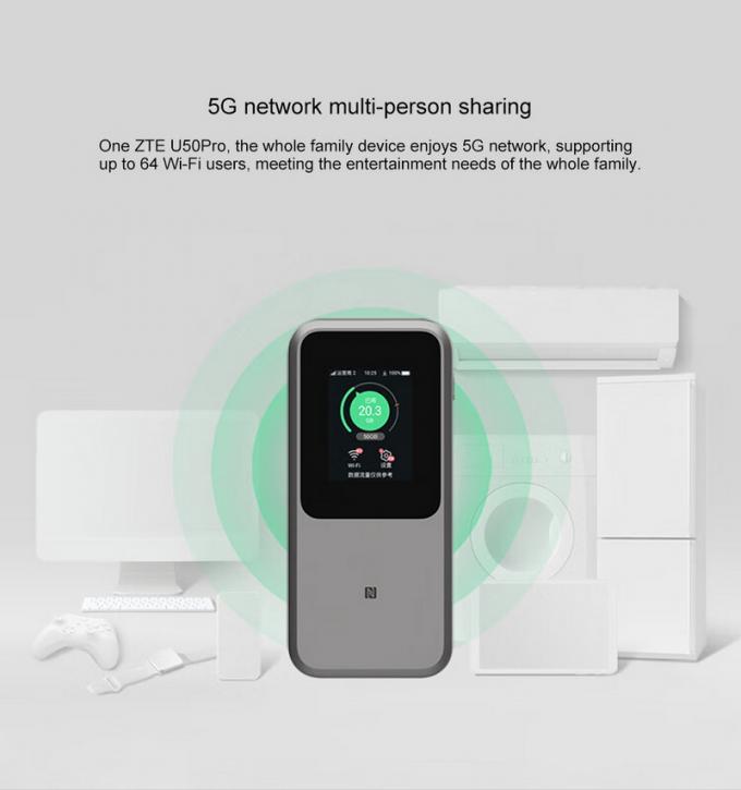 ZTE U50 Pro routeur WiFi mobile 5G avec Qualcomm SDX62,WiFi 6 2.4G/5G AX3600 4G point d'accès sans fil avec une batterie de 10000 mAh 2