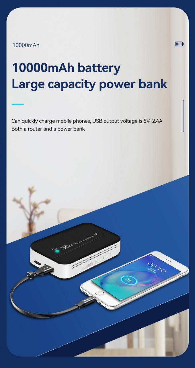 Routeurs Wifi 4G G41 B2 B4 B7 B28 Wifi de poche portable avec carte SIM 150 Mbps Mifis sans fil avec batterie externe 5