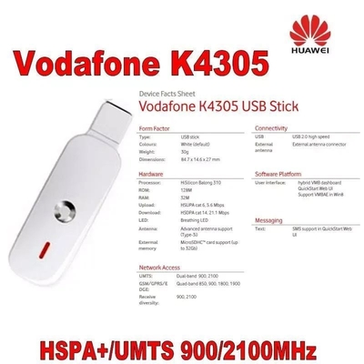 acheter Modem haut débit sans fil portable Huawei K4305 USB 21,6 Mbps HSPA Modem haut débit mobile Dongle 3G online manufacture