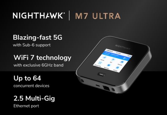 acheter NIGHTHAWK M7 Ultra 5G WiFi 7 routeur mobile avec une vitesse de 5,8 Gbps et 2,5G Ethernet online manufacture